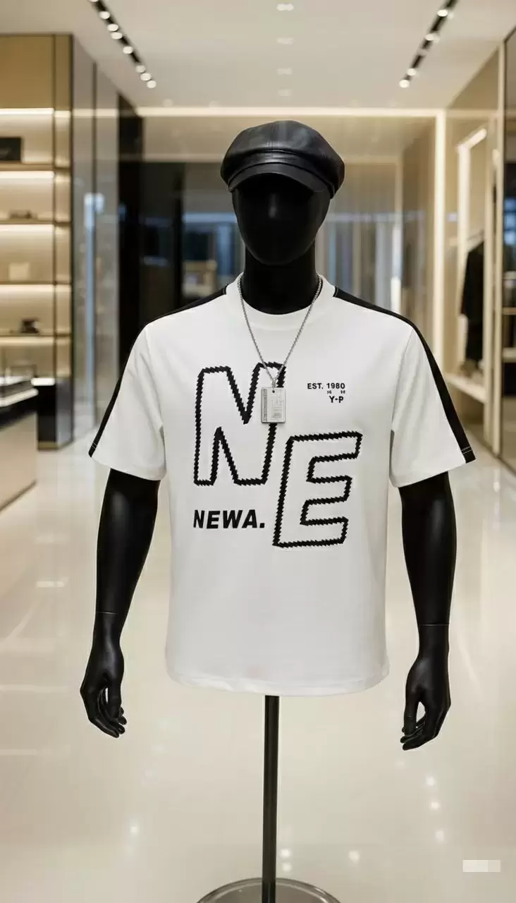 FASTDROP: NEW ERA" Monochrome Logo T-shirt