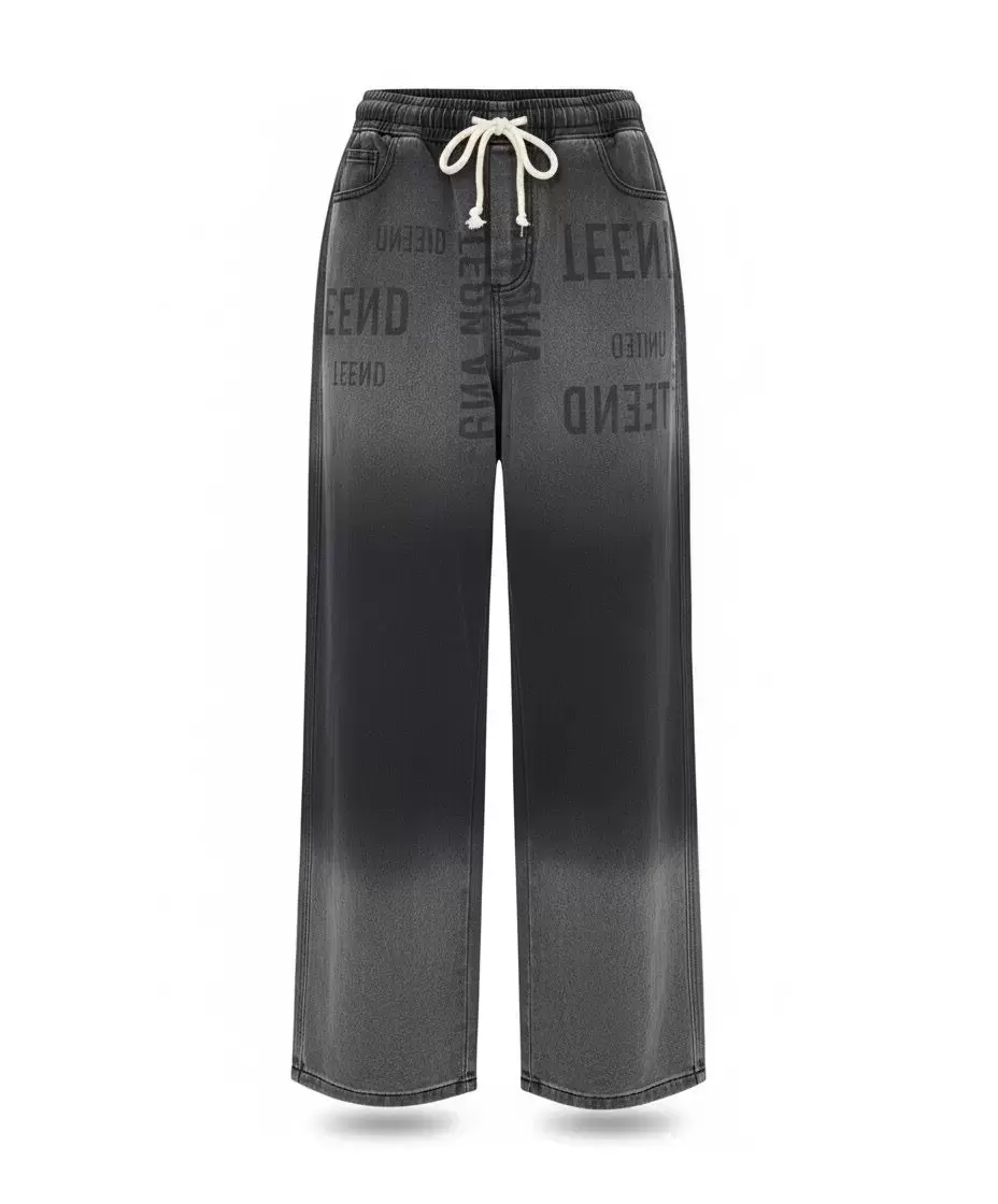 Gradient Washed Baggy Denim Joggers