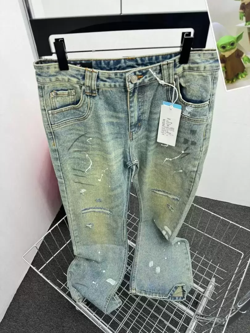 Graphite Lightning Washed Baggy Denim