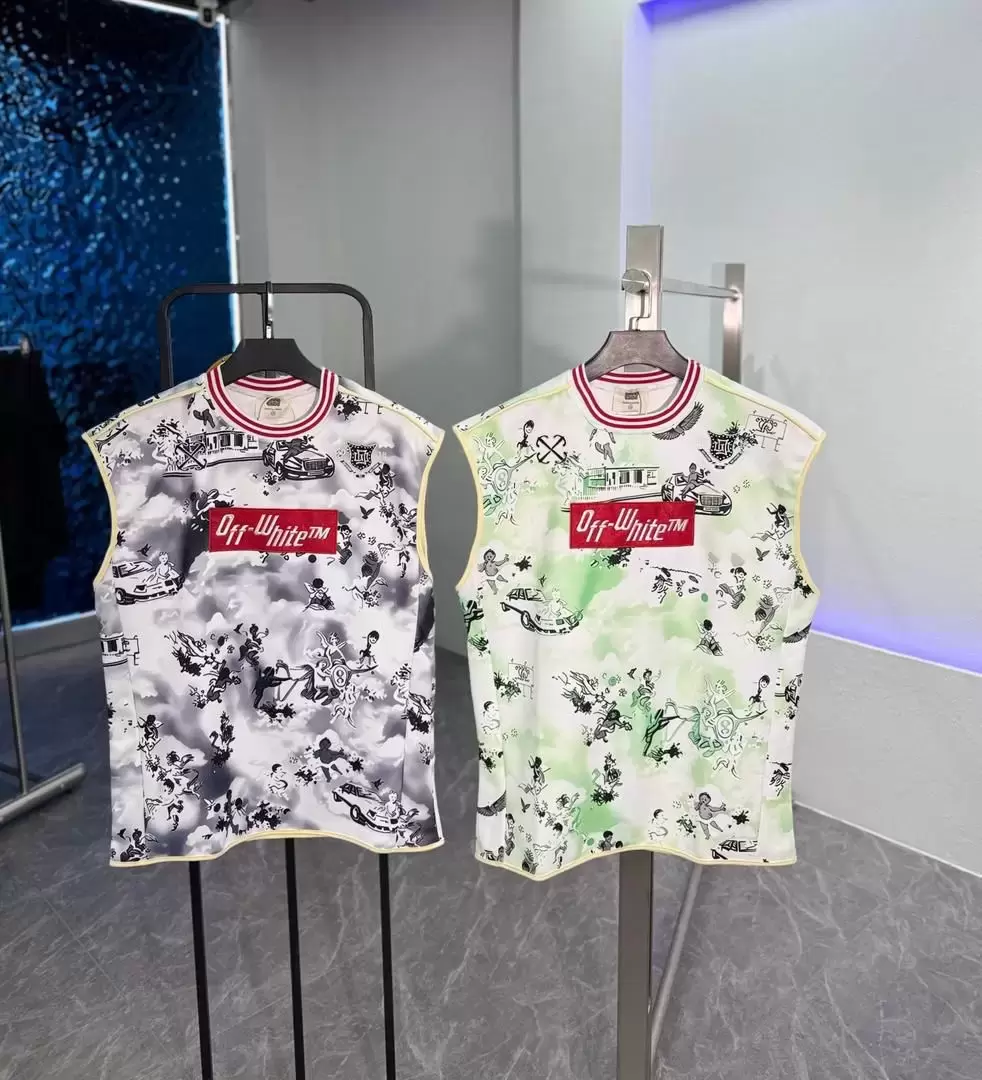 Off-White "Skate" Graphic Sleeveless T-Shirts